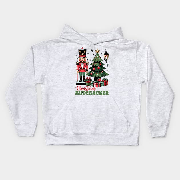 Christmas nutcracker Kids Hoodie by MZeeDesigns